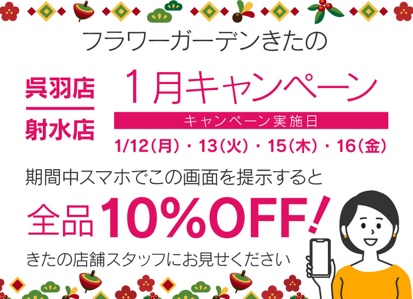 呉羽店・射水店 限定　キャンペーン　富山県/花